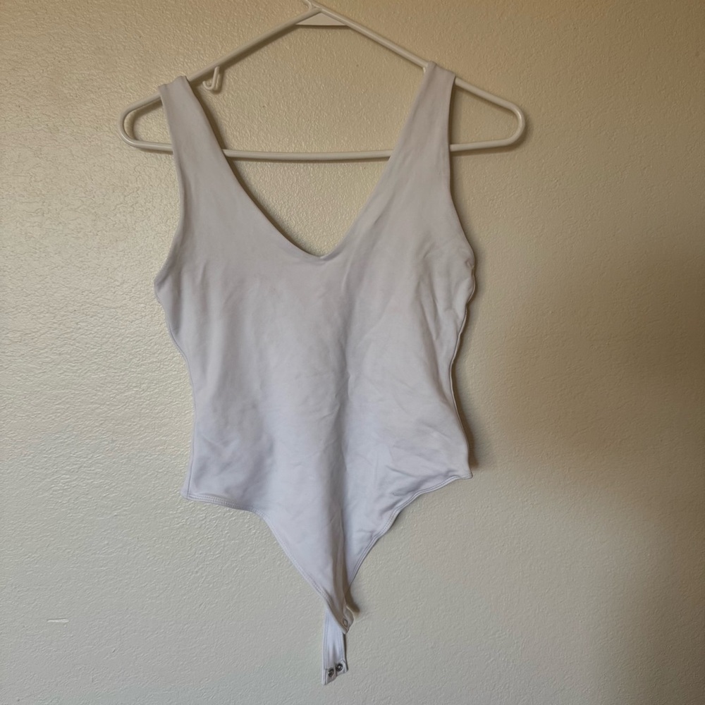 White Sleeveless Bodysuit